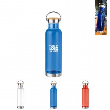 27 Oz Stainless Steel Base Bottle with Bamboo Lid